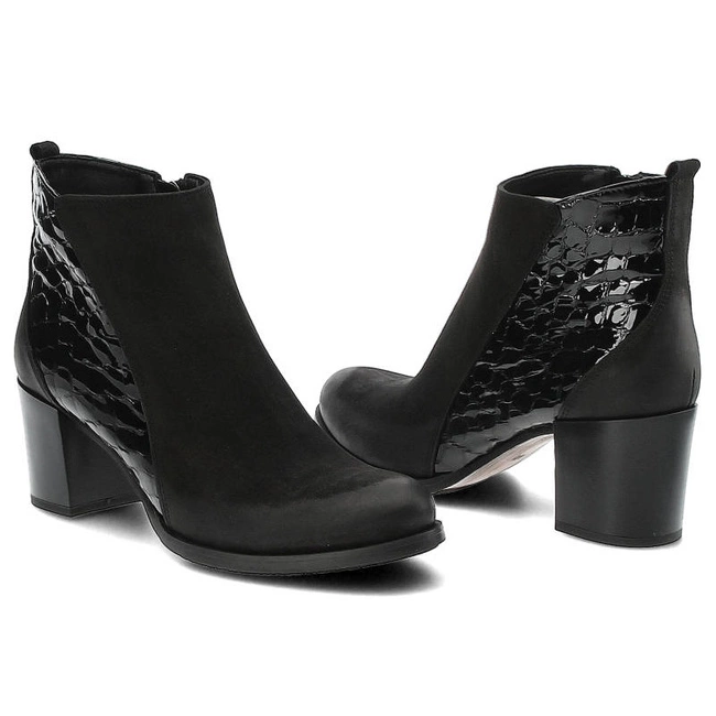 Členkové Topánky Gamis - 3803 Czarny Nubuk/B19