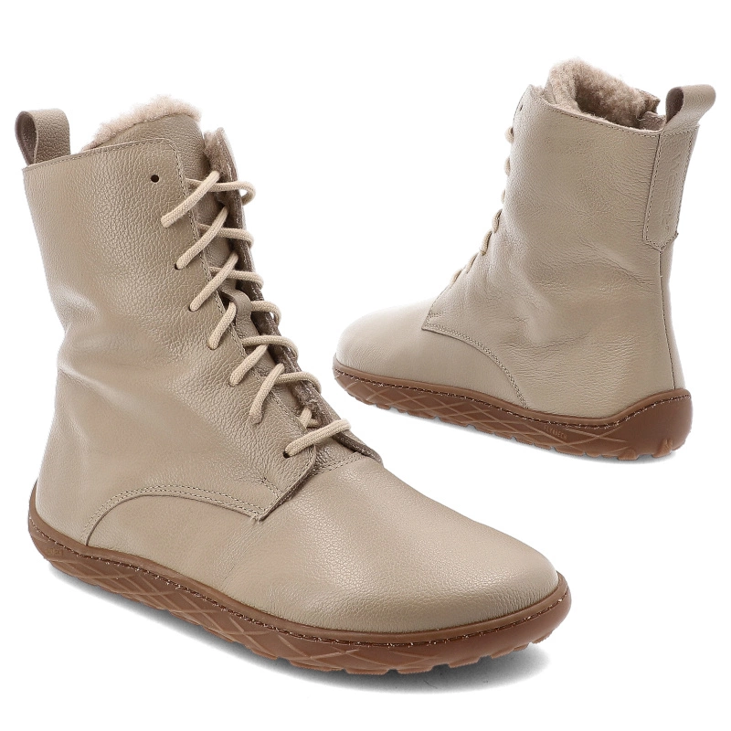 Členkové Topánky Barefoot WASAK - 0778 Latte Groszek