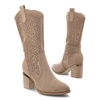 Čižmy S.BARSKI - HY51-238 Beige