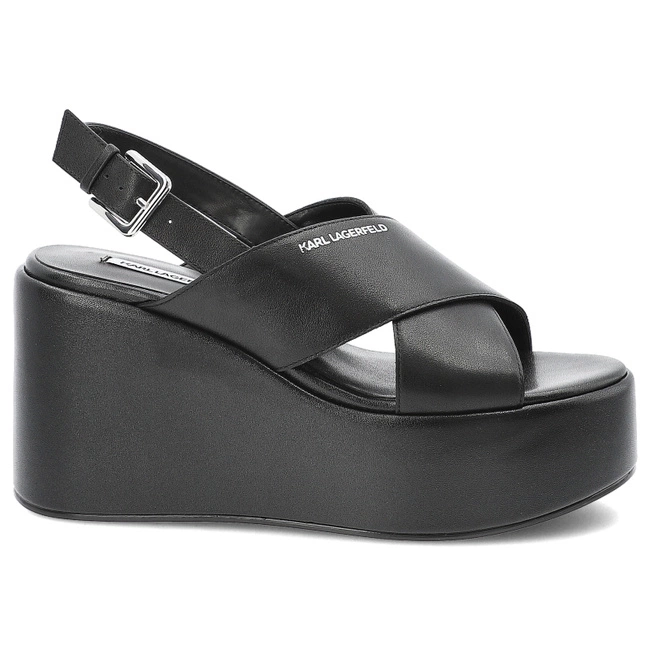 Sandále KARL LAGERFELD - KL33325 000 Black Lthr