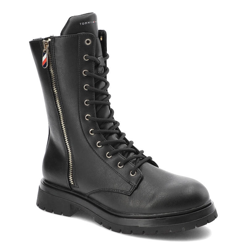 Členkové Topánky Tommy Hilfiger - T3A5-32381-1355999-Lace-Up Bootie Black 999