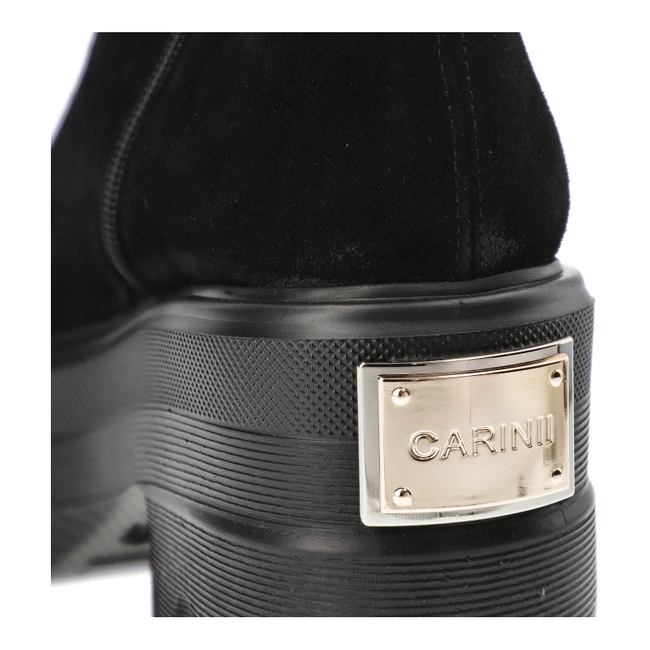 Čižmy Carinii - B9951_-E50-H20-000-G67 Sandro 04/Welur Czarny