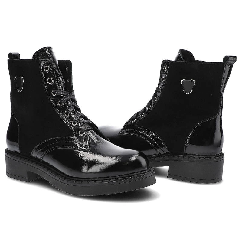 Členkové Topánky Pollonus - 5-1347-002 Czarny Naplak+Welur