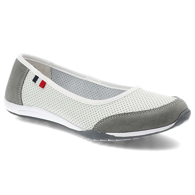 Baleríny FILIPPO - DP142/25 WH GR Biały/Szary