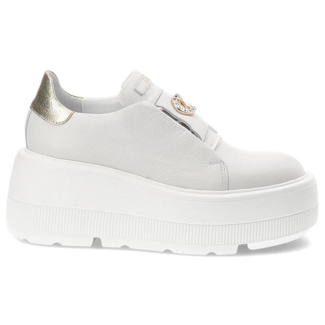 Tenisky Carinii - B9403_-I81-J25-000-G36 Biały/Złoty