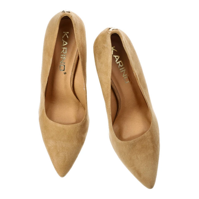 Lodičky Karino - 4170/022-P Beż/Welur