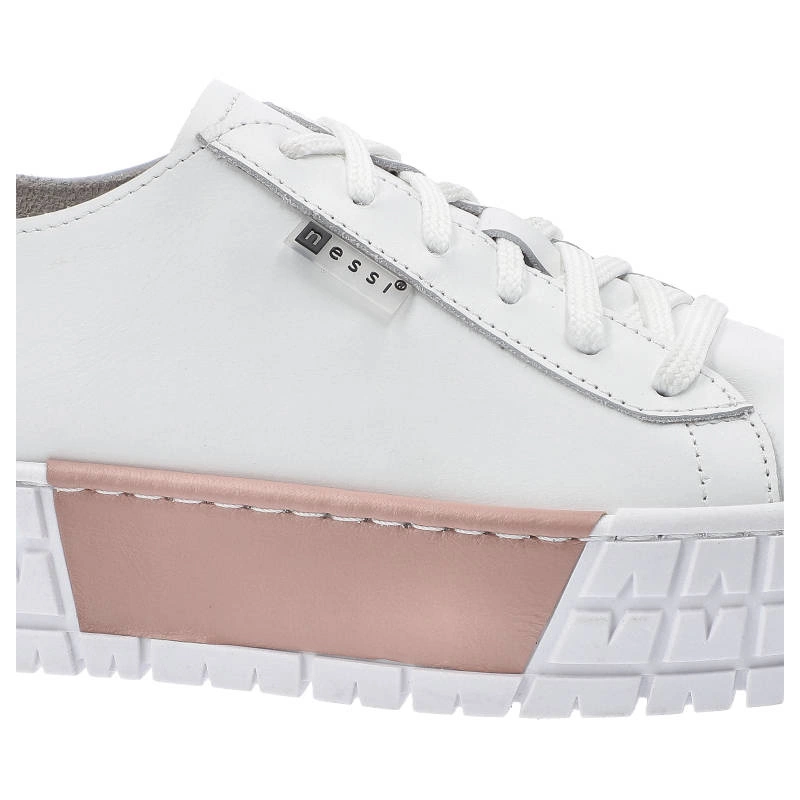 Tenisky Nessi - 21073 Biały+Róż