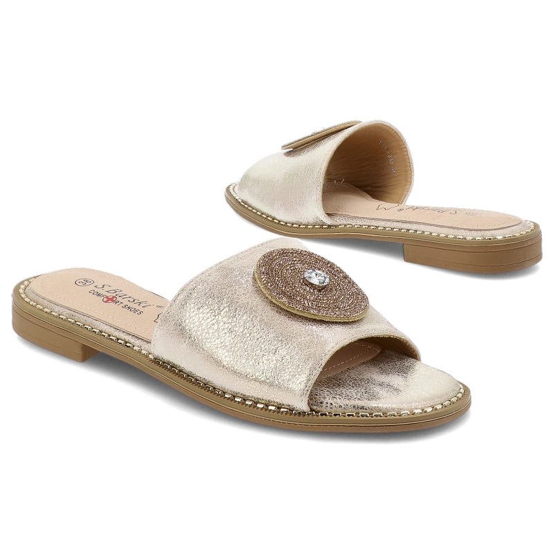 Šľapky S.BARSKI - KV51-013 Lt.Gold