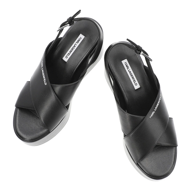 Sandále KARL LAGERFELD - KL33325 000 Black Lthr