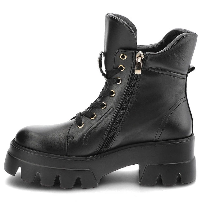 Šnúrovacie Členkové Topánky Karino - 4459/076-F Czarny/Lico