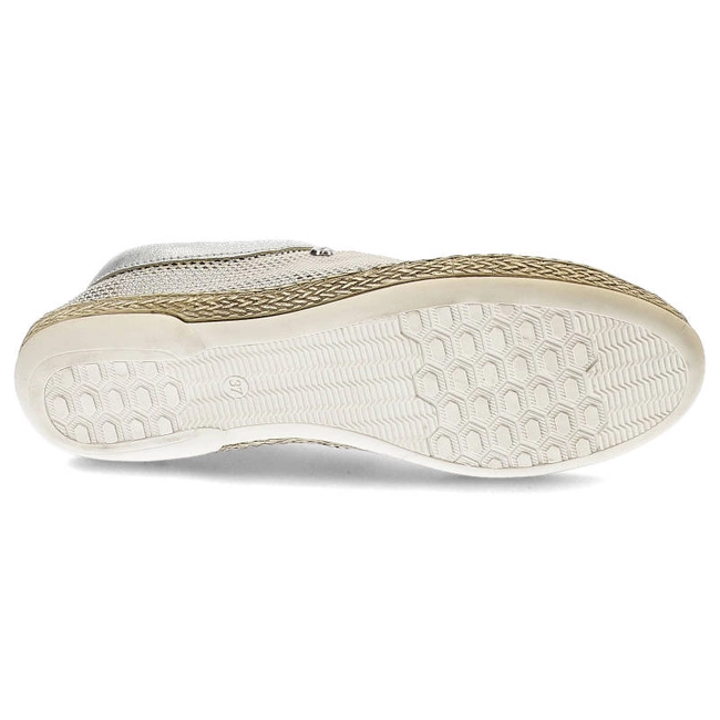 Espadrilky Lemar - 10044 Siatka/przec.Kryształ Srebrny