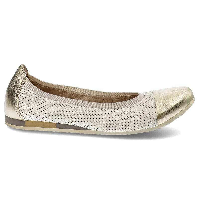 Baleríny Libero - 5095 Biały/Złoty 143/111