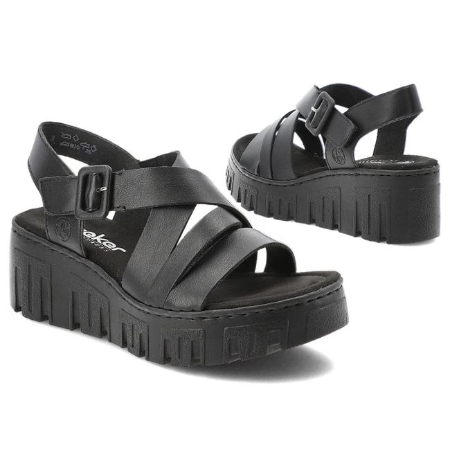 Sandále RIEKER - 68063-00 Black