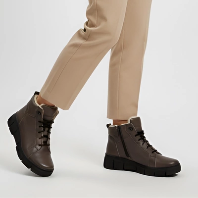 Šnúrovacie Členkové Topánky WASAK - 0699 Kakao/Wełna