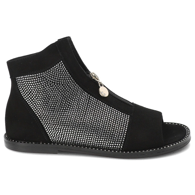 Sandále Chebello - 4416_-037-000-PSK-S130 Czarny Zamsz