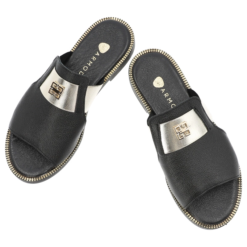 Šľapky ARMODO - 40423 V.Czarny/Złoty