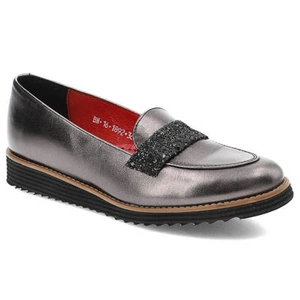 Lodičky Karino - 1892/115-P Srebrny/Czarny