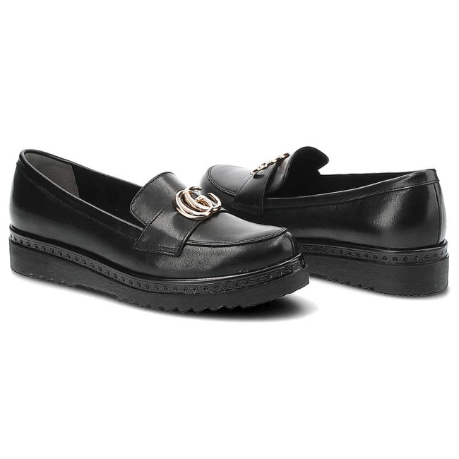 Poltopánky Dwunasty Shoes - 920 Czarny Lico