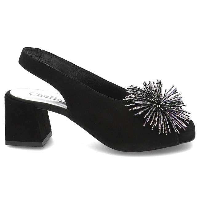 Sandále Chebello - 4385_-037-000-PSK-S182 Czarny Zamsz