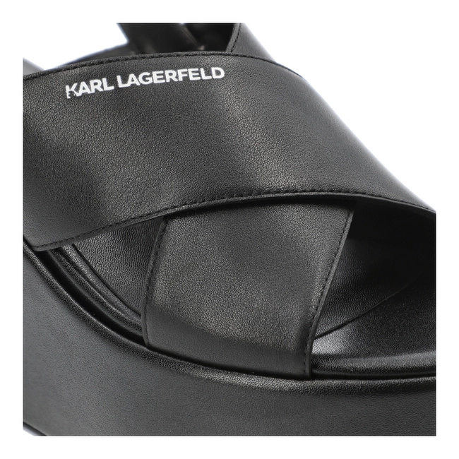 Sandále KARL LAGERFELD - KL33325 000 Black Lthr