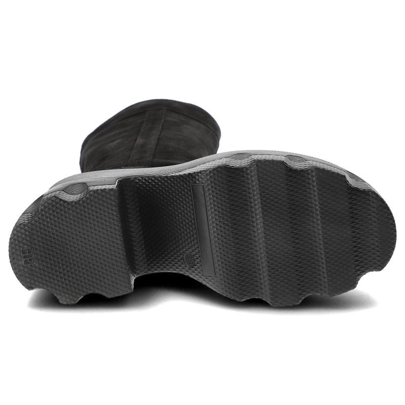 Čižmy Carinii - B9951_-E50-H20-000-G67 Sandro 04/Welur Czarny