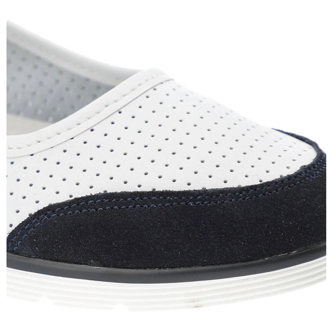 Baleríny Filippo - DP4524/23 WH NV Biały+Granatowy