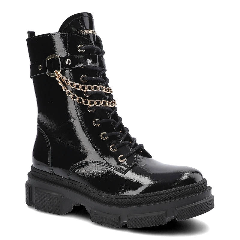 Členkové Topánky Chebello - 2776_-240-000-MIC-S172 Czarny Lakier