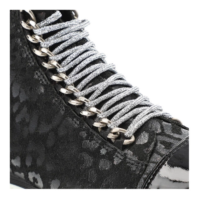 Členkové Topánky Carinii - B3333 _-037-F98-000-B11 Lakier Czarny/Welur 78+Folia25