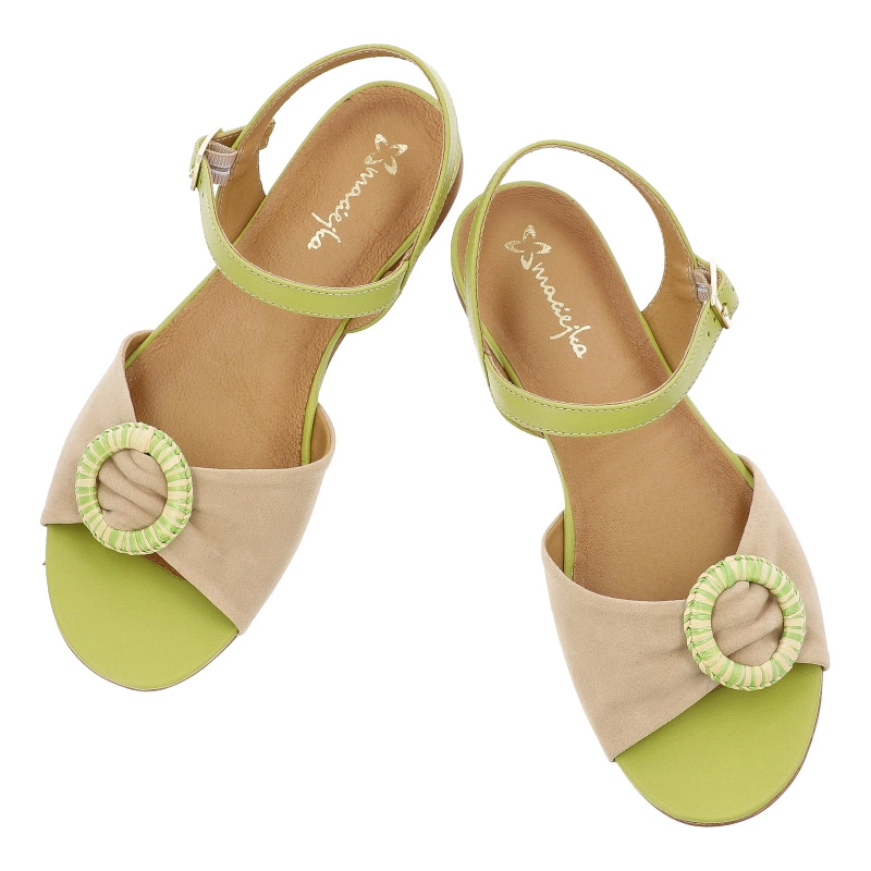 Sandále MACIEJKA - 06957-09/00-1 Zielony/Beż