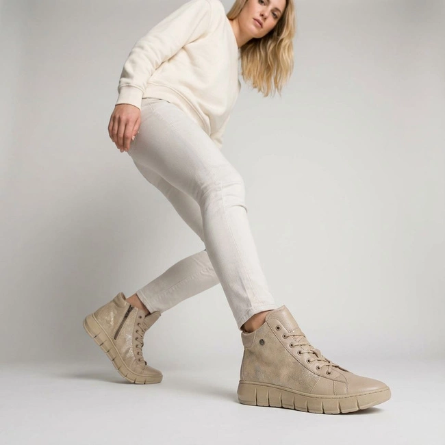 Šnúrovacie Členkové Topánky Armodo - 5-1698-003 Vanilia + Galaxy