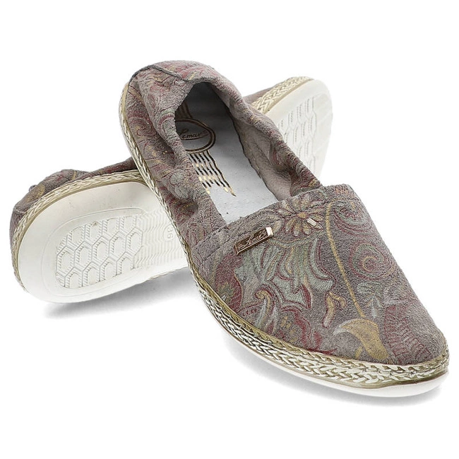 Espadrilky Lemar - 10012 Haft Szary
