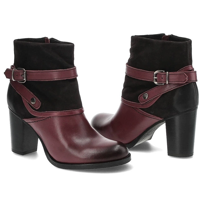 Členkové Topánky Carinii - B3040_-B36-360-POL-857 New York Bordo/S04