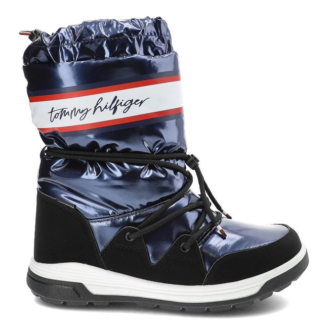 Snehule Tommy Hilfiger - T3A6-32436-1485800-Snow Boot Blue 800