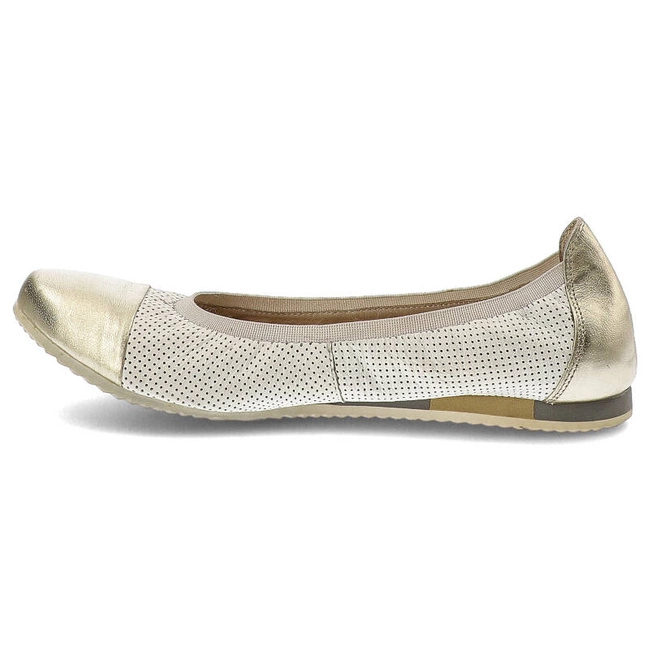 Baleríny Libero - 5095 Biały/Złoty 143/111
