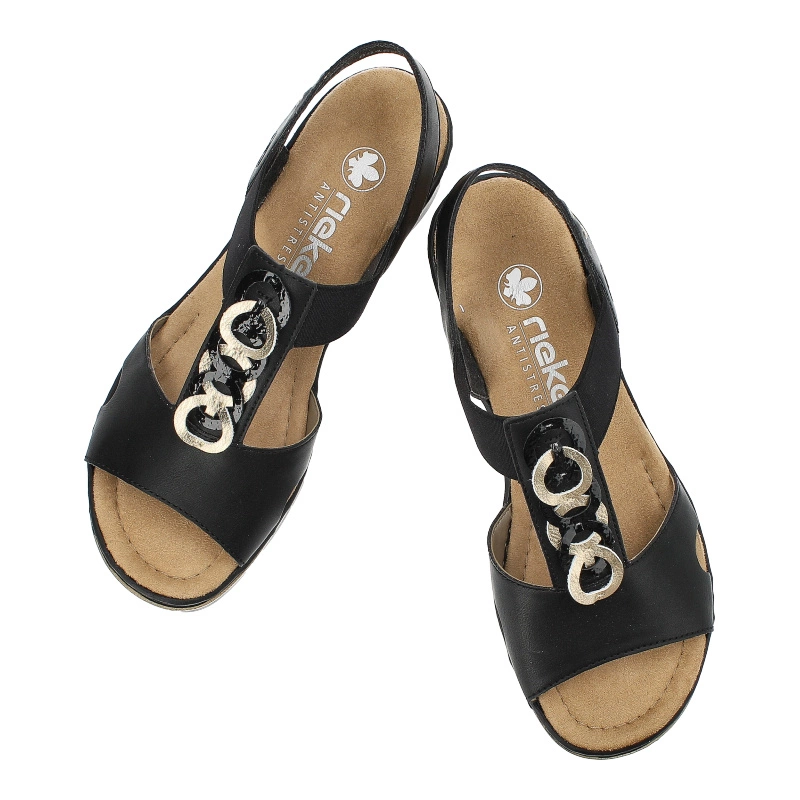Sandále Rieker - 67498-00 Black