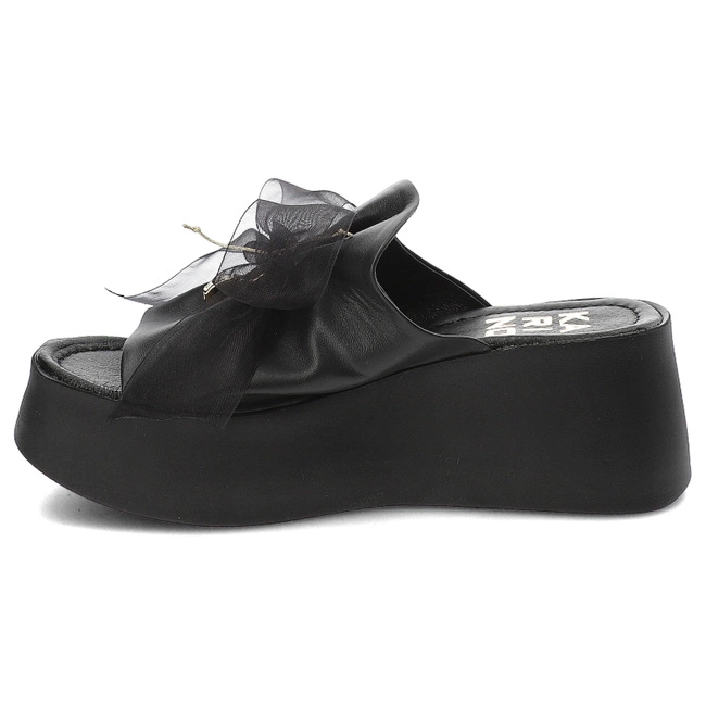 Šľapky Karino - 4976/076-P Czarny/Lico