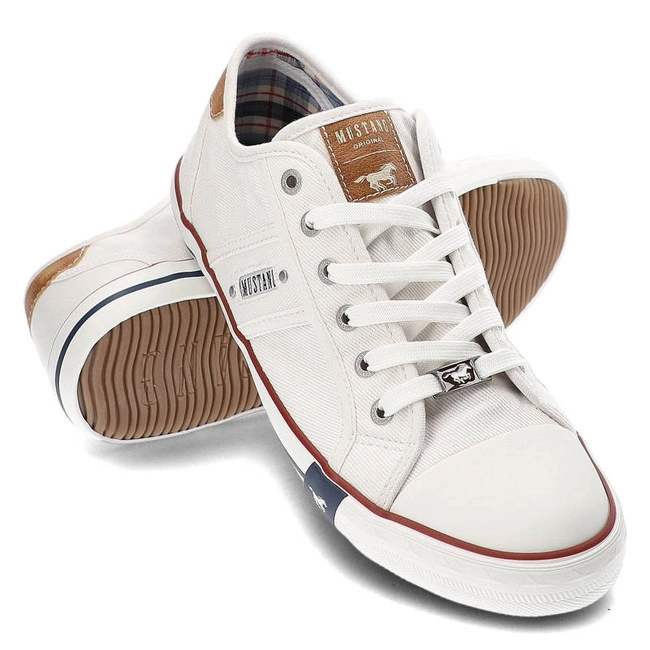 Plátenky Mustang - 4058-310-1 Białe 40A050