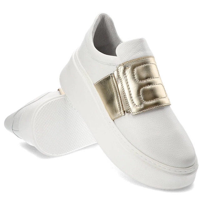 Tenisky Damiss - DS-667 Biały/Złoty