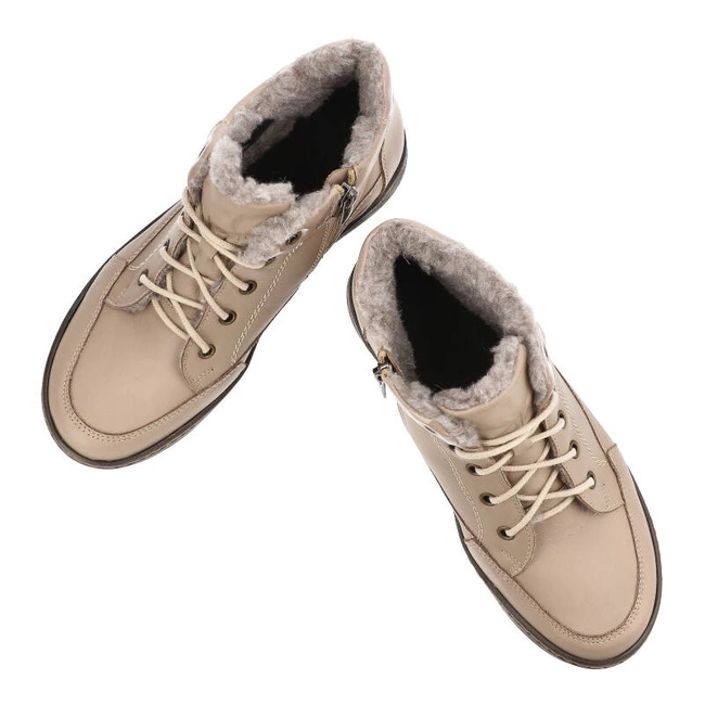 Šnúrovacie Členkové Topánky Helios - 553 Capucino