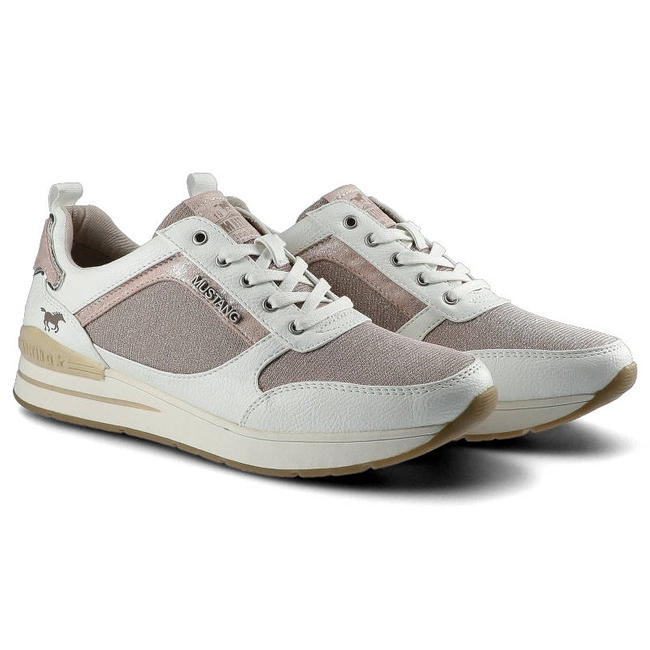 Tenisky Mustang - 46C0010 Biało-Różowe