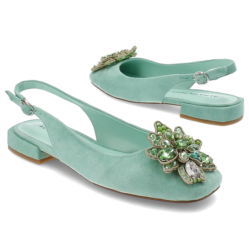 Sandále Alma en Pena - V240391 Suede Kiwi