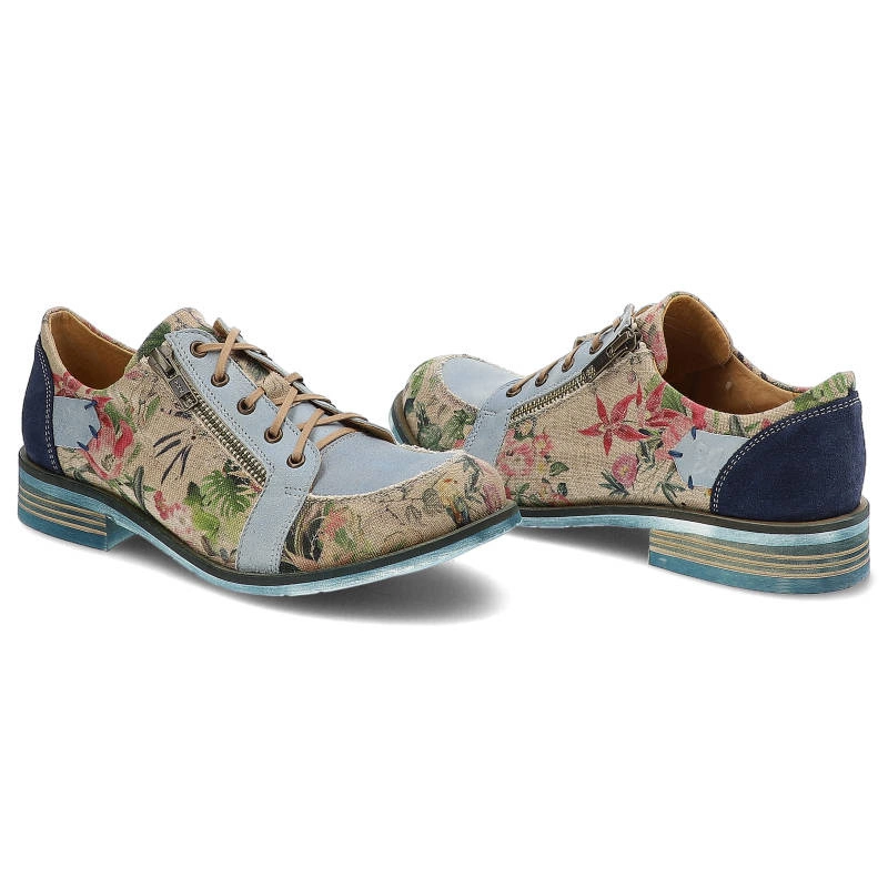 Poltopánky Maciejka - 5096A-34/00-5 Jasny Niebieski/Kwiaty