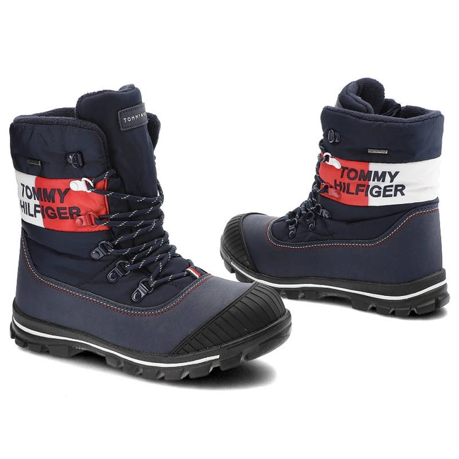 Snehule Tommy Hilfiger - T3B5-32544-1233Y019-Snow Boot Blue/Red/White Y019
