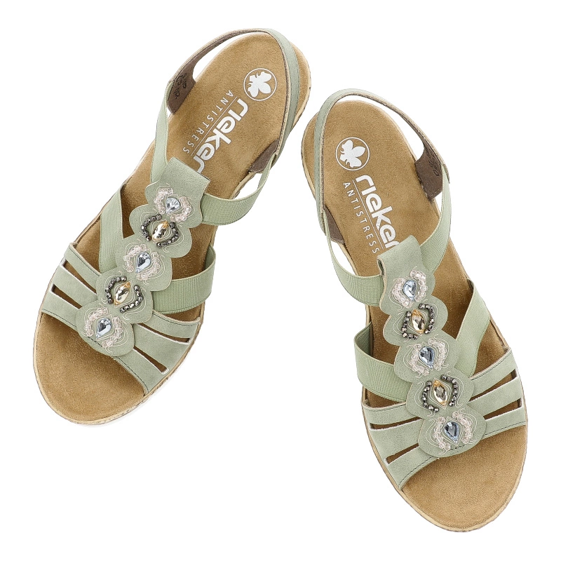 Sandále RIEKER - 619B2-52 Green