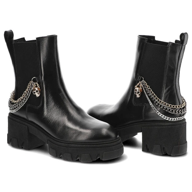 Členkové Topánky Carinii - B8483_-E50-000-000-000 Czarny