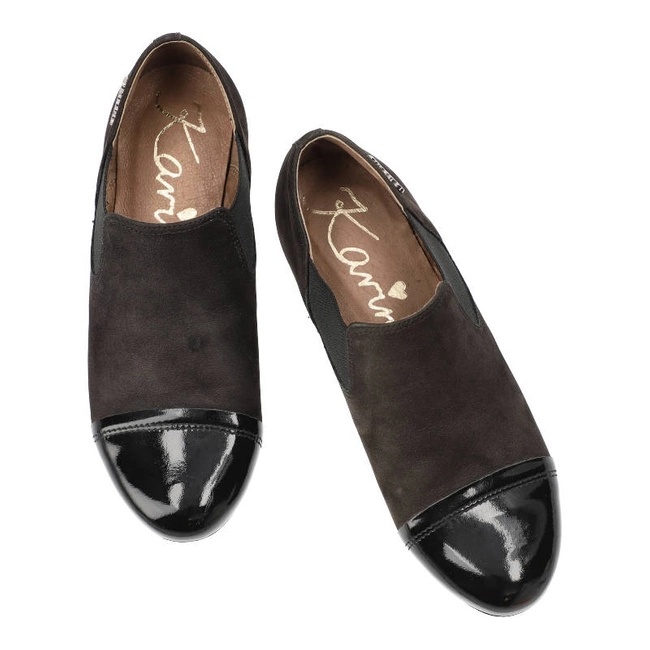 Poltopánky Karino - 0961/076-P Czarny Lakierowany