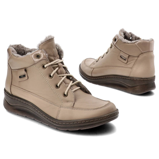 Šnúrovacie Členkové Topánky Helios - 553 Capucino