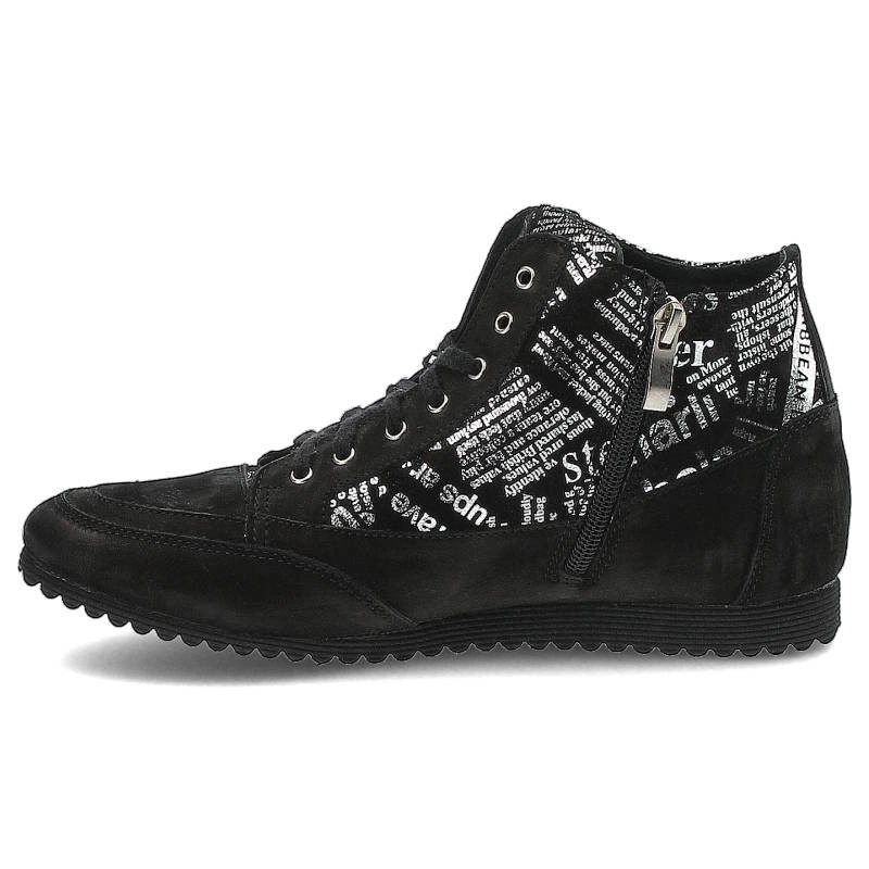 Tenisky Chebello - 513 Czarny Nubuk/Sr.Gazeta