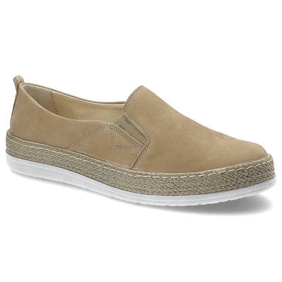 Espadrilky Wasak - 0644 Beż Nubuk