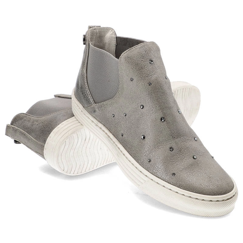 Členkové Topánky Carinii - B3259 Srebrny